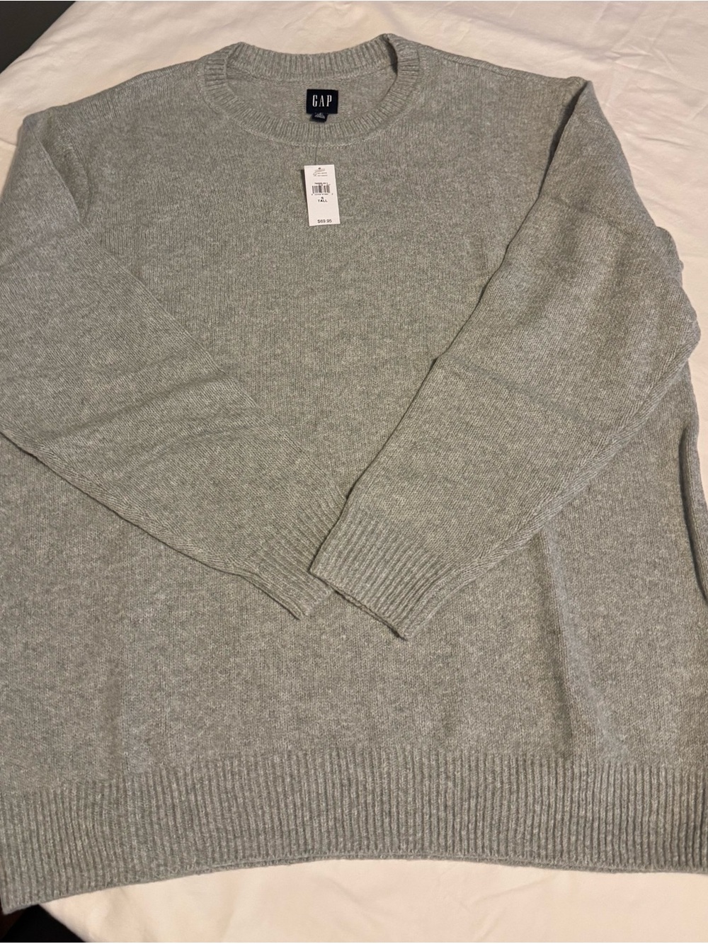 GAP Gray Crewneck Sweater Size Small Tall - NWT
